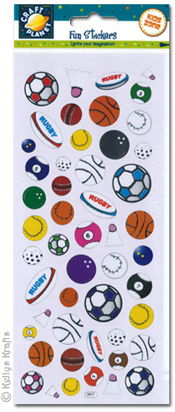 Fun Stickers, Sports Balls (1 Sheet)
