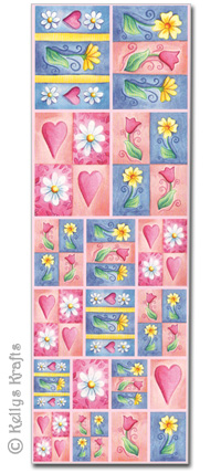 Stickers - Hearts and Flowers (1 Sheet)