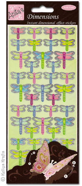 Dimensions Stickers - Mini Dragonflies (1 Sheet)