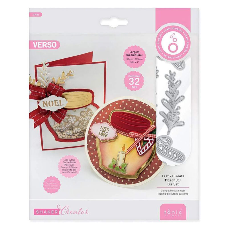 (image for) Tonic Studios, Metal Cutting Die Set - Festive Treats Mason Jar