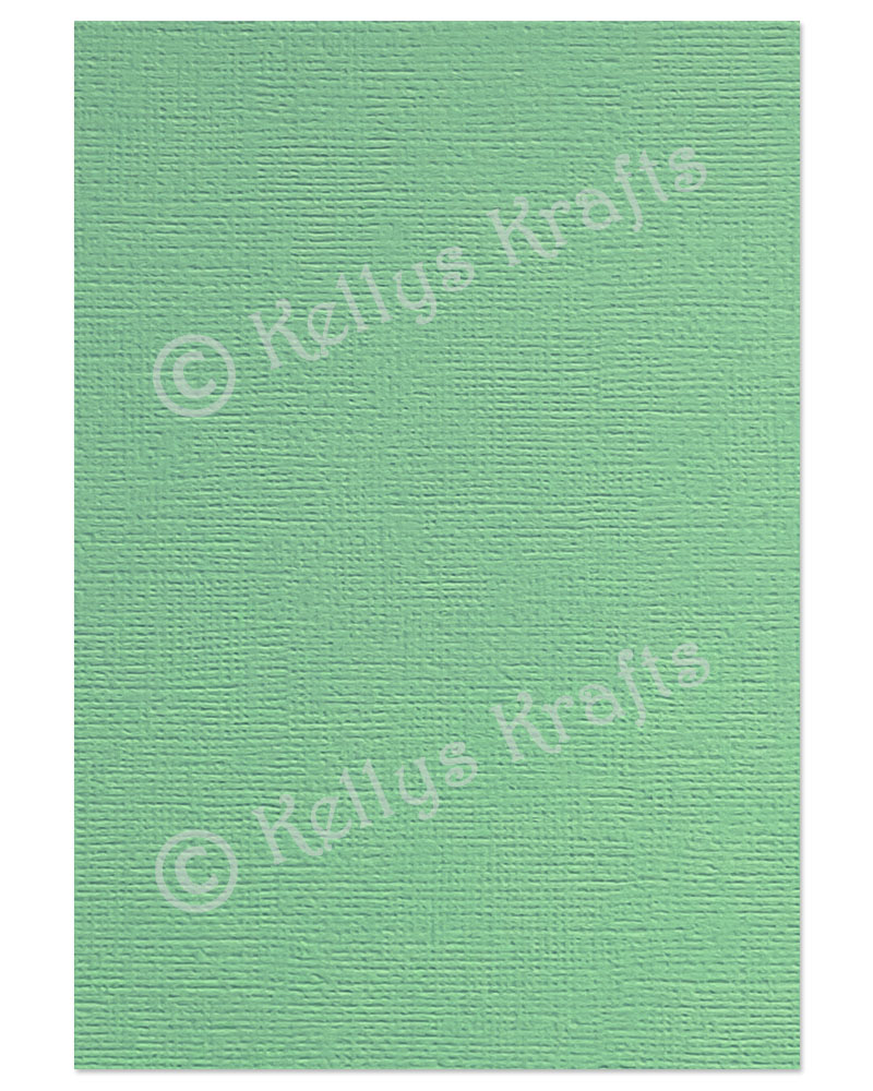 (image for) Spearmint Green Linen-Weave Textured A4 Card (1 Sheet)