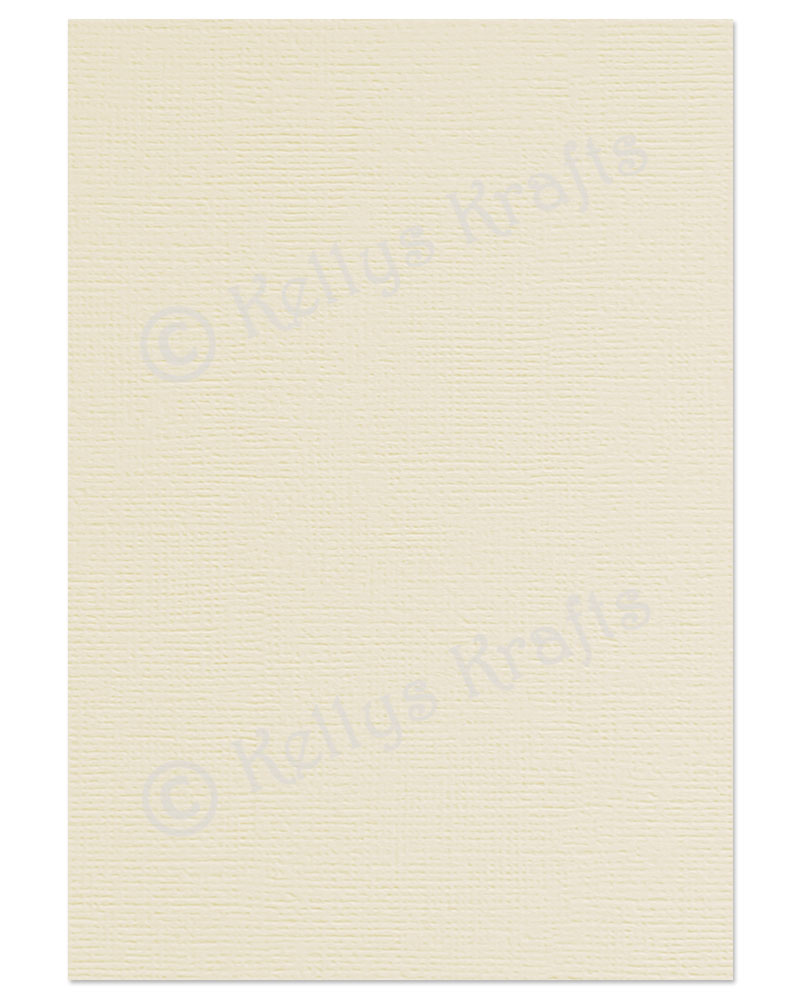 (image for) Ivory White Linen-Weave Textured A4 Card (1 Sheet)