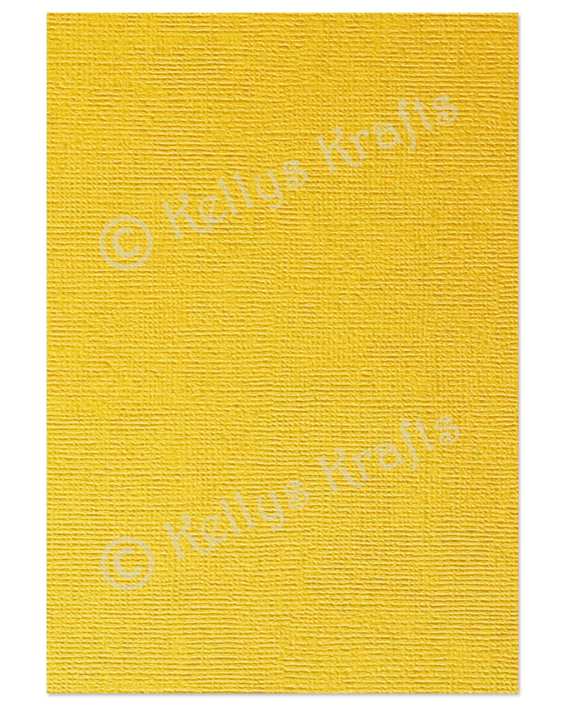 (image for) Marigold Yellow Linen-Weave Textured A4 Card (1 Sheet)