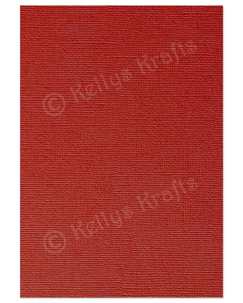 (image for) Cherry Red Linen-Weave Textured A4 Card (1 Sheet)
