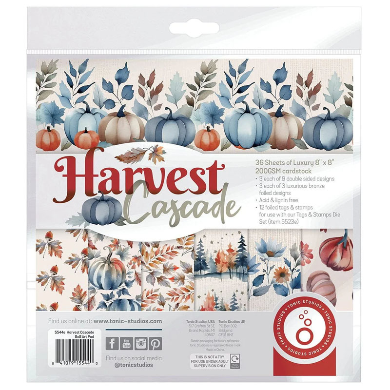 (image for) Tonic Studios 8"x8" Paper Pad - Harvest Cascade