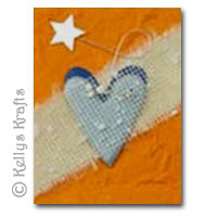 Mulberry Card Topper - Yellow with Blue Hearts