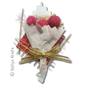 Mulberry Card Topper - Pink Flowers in Bouquet