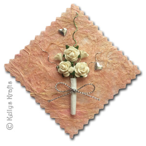 Mulberry Card Topper - Pink with Flower Bouquet