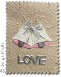 Mulberry Card Topper - Wedding Bells and "LOVE"