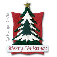 Christmas Mulberry Card Topper, Layered Trees