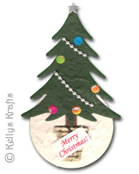 Christmas Mulberry Card Topper - Large Tree