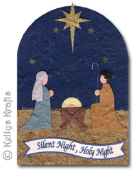 Christmas Mulberry Card Topper - Nativity Religious