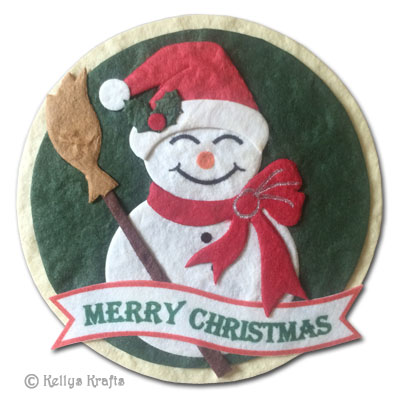 Christmas Mulberry Card Topper, Snowman