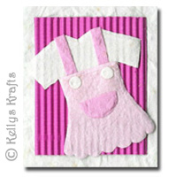 Mulberry Card Topper - Pink Pinafore Dress