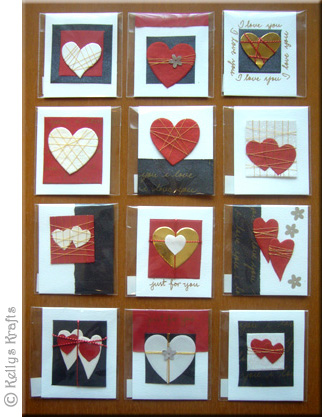 Set of 12 Handmade Card Toppers - Love & Romance