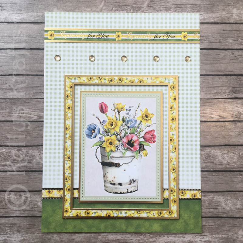 Handmade Papercraft Card Topper - Floral, Especially For You