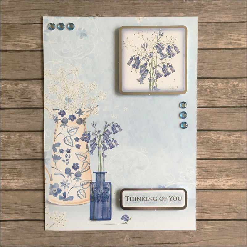 Handmade Papercraft Card Topper - Thinking Of You