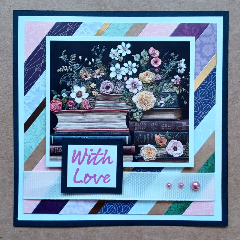 (image for) Handmade Papercraft Card Topper - With Love