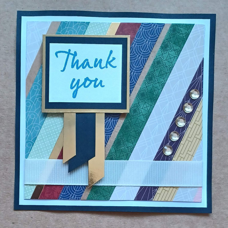 (image for) Handmade Papercraft Card Topper - Thank You